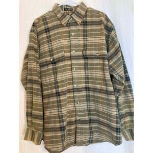 Browning Plaid‎ Heavy Flannel Shirt Men's XL Classic Button Down Long Sleeve